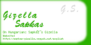 gizella sapkas business card